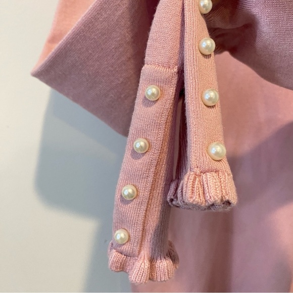 Laura Petites Coquette Girl Feline Turtleneck in Pink with Pearl Accents - Picture 5 of 17